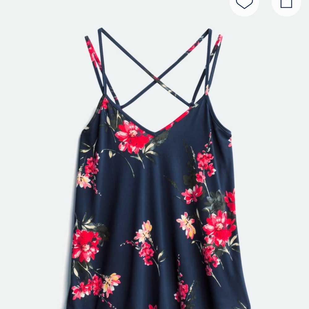 Papermoon Navy and Red Floral Camisole
